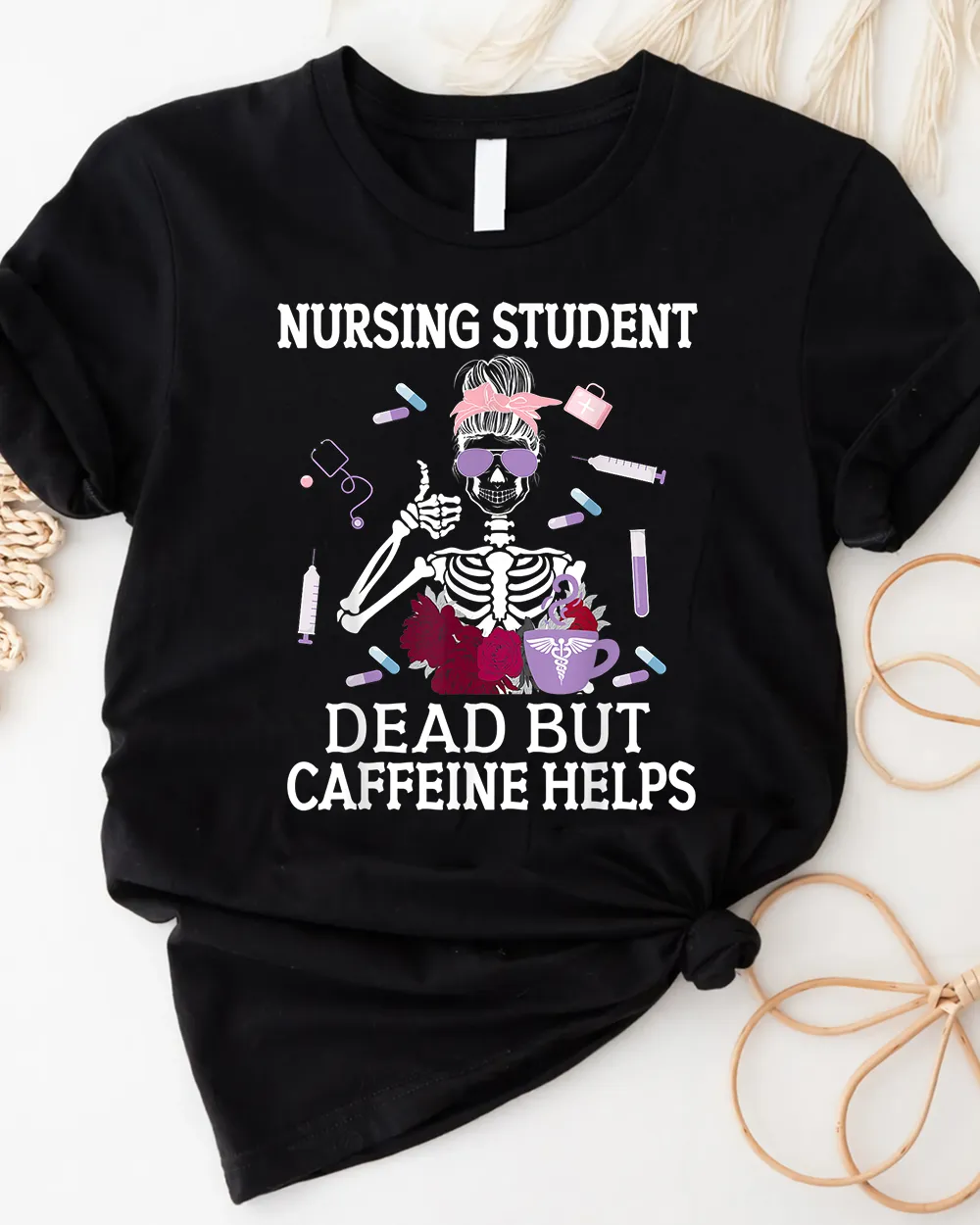 Nursing Student Future Nurse In Progress T Shirt Unisex Standard T-Shirt black s